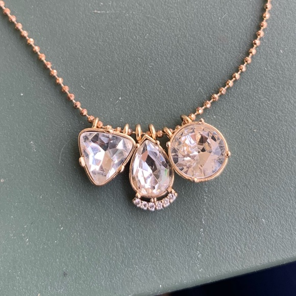 Banana Republic 3-Stone Crystal Pendant Necklace - Picture 2 of 8